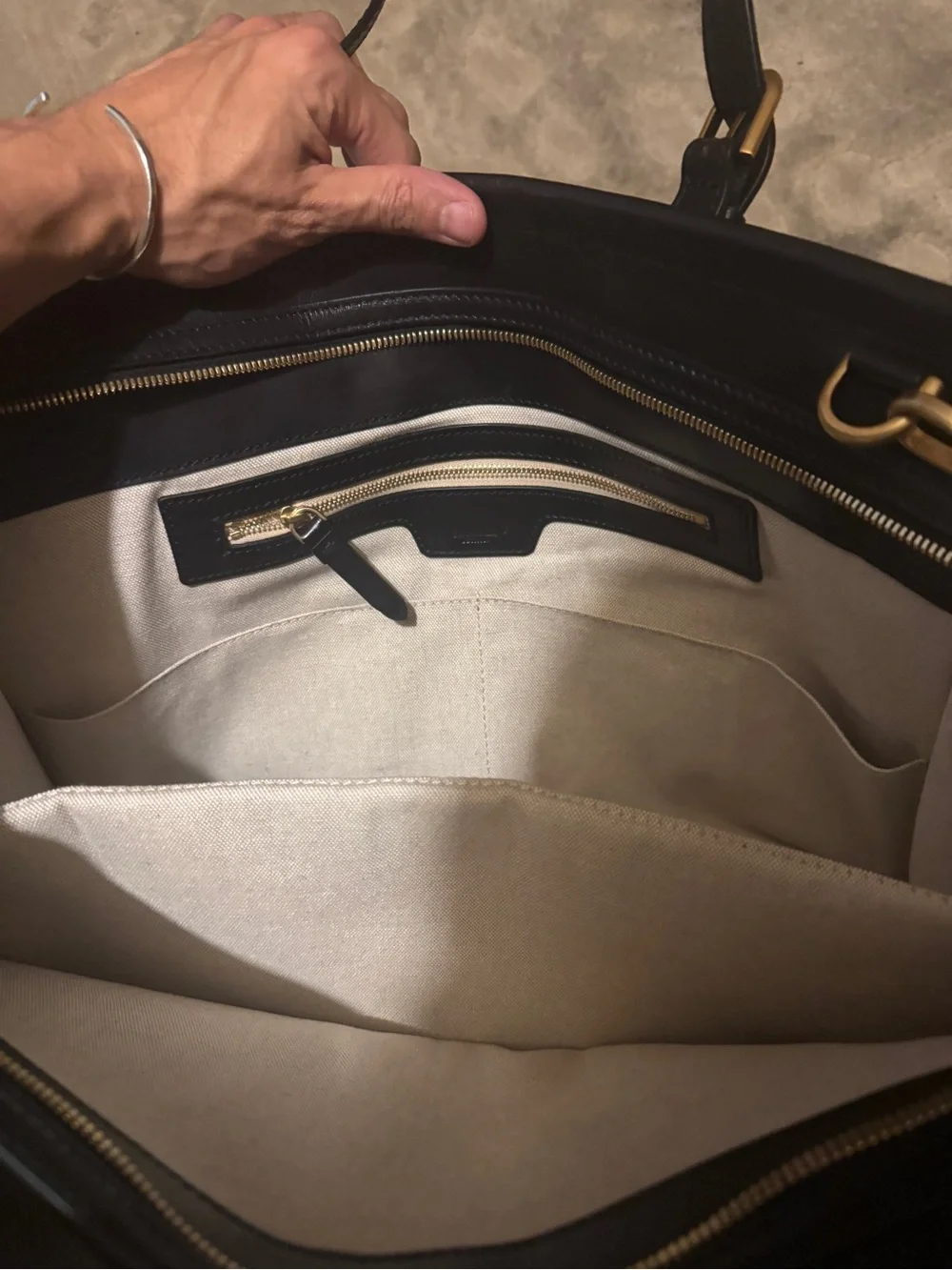 Shinola Large Sibley Satchel Classic Black Leather Men's Tote Bag